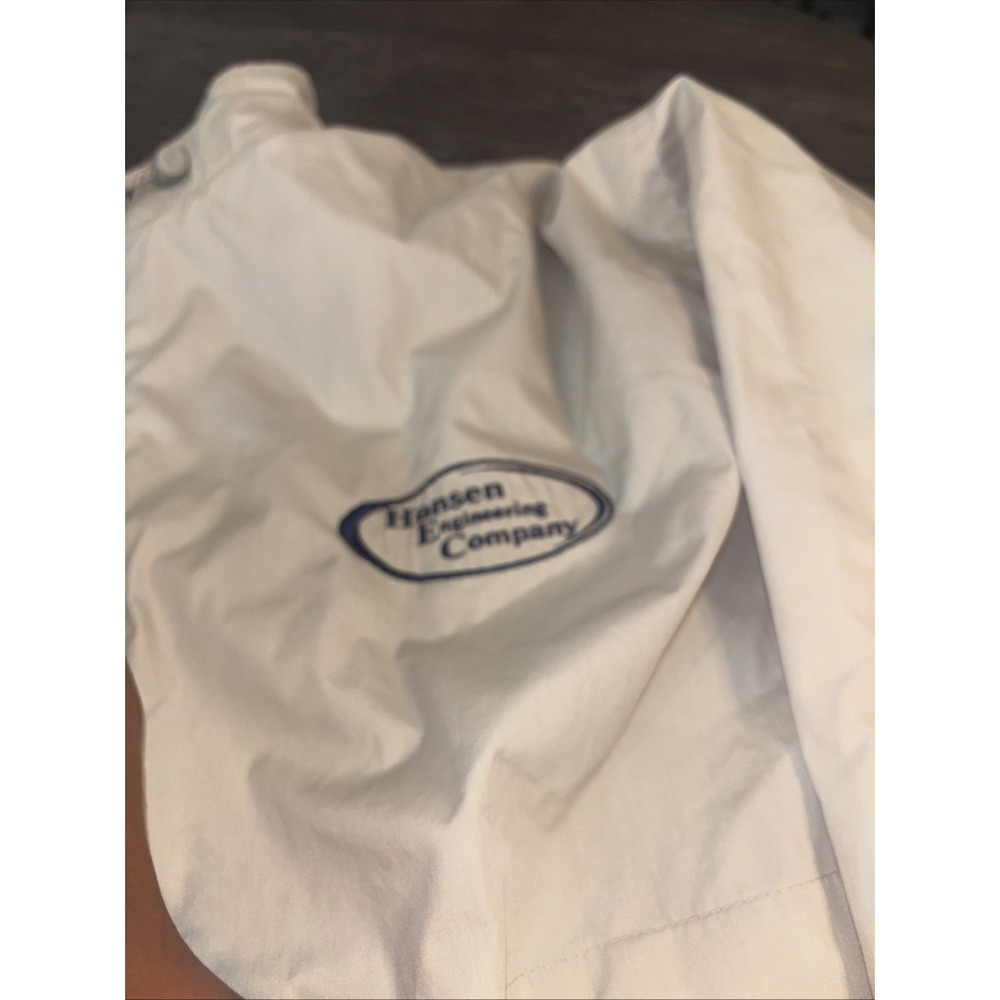 Men's PORT AUTHORITY Beige Windbreaker Jacket Sz 2XL Hansen Engineering Company - Picture 2 of 6